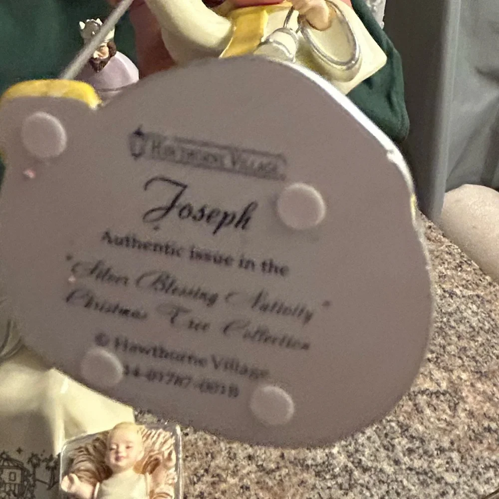 50%off w❤️ Hawthorne Village Silver Blessings Christmas Nativity Set of 6  flaw